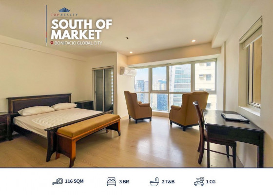 3-bedroom Condo Unit for Sale in South of Market, Bonifacio Global City