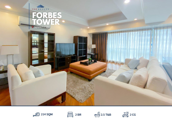 Interior-decorated Corner Unit for Sale in Forbes Tower, Makati City