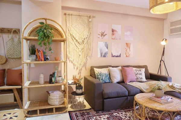 Chic Boho-Inspired Fully-furnished Unit in Quezon City