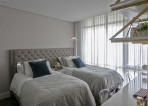 Glamorous Chic Corner unit Condominium with golf course and city views