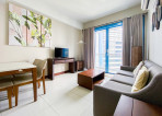 Fully furnished Condo Unit with balcony for Sale in Three Central, Makati City