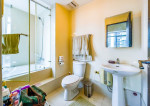 This semi-furnished condo comes with a spacious balcony