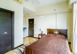This semi-furnished condo comes with a spacious balcony